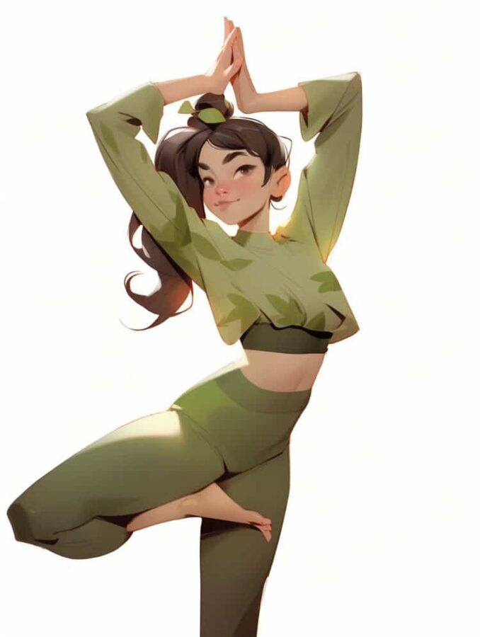 好看有个性的瑜伽普拉提动漫AI女生头像_12