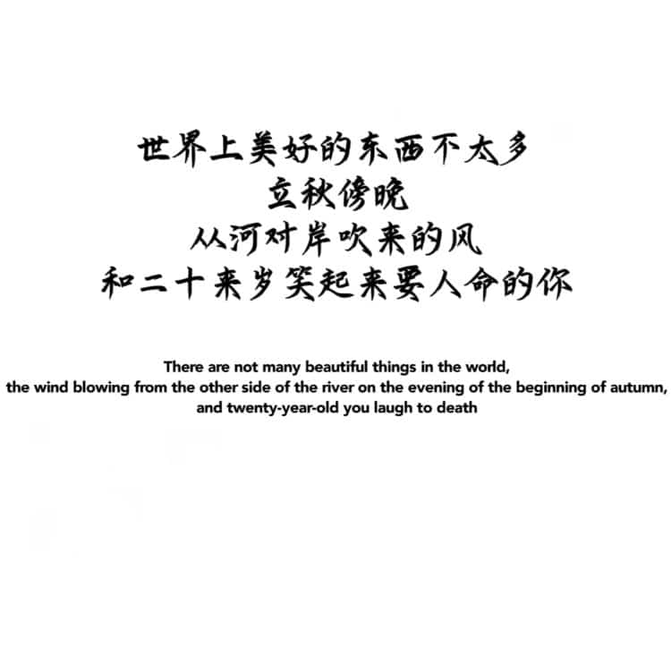 适合秋天的白底黑字纯文字文案微信头像 高雅有知识有文化头像图_7