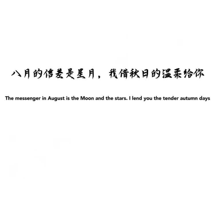 适合秋天的白底黑字纯文字文案微信头像 高雅有知识有文化头像图_8