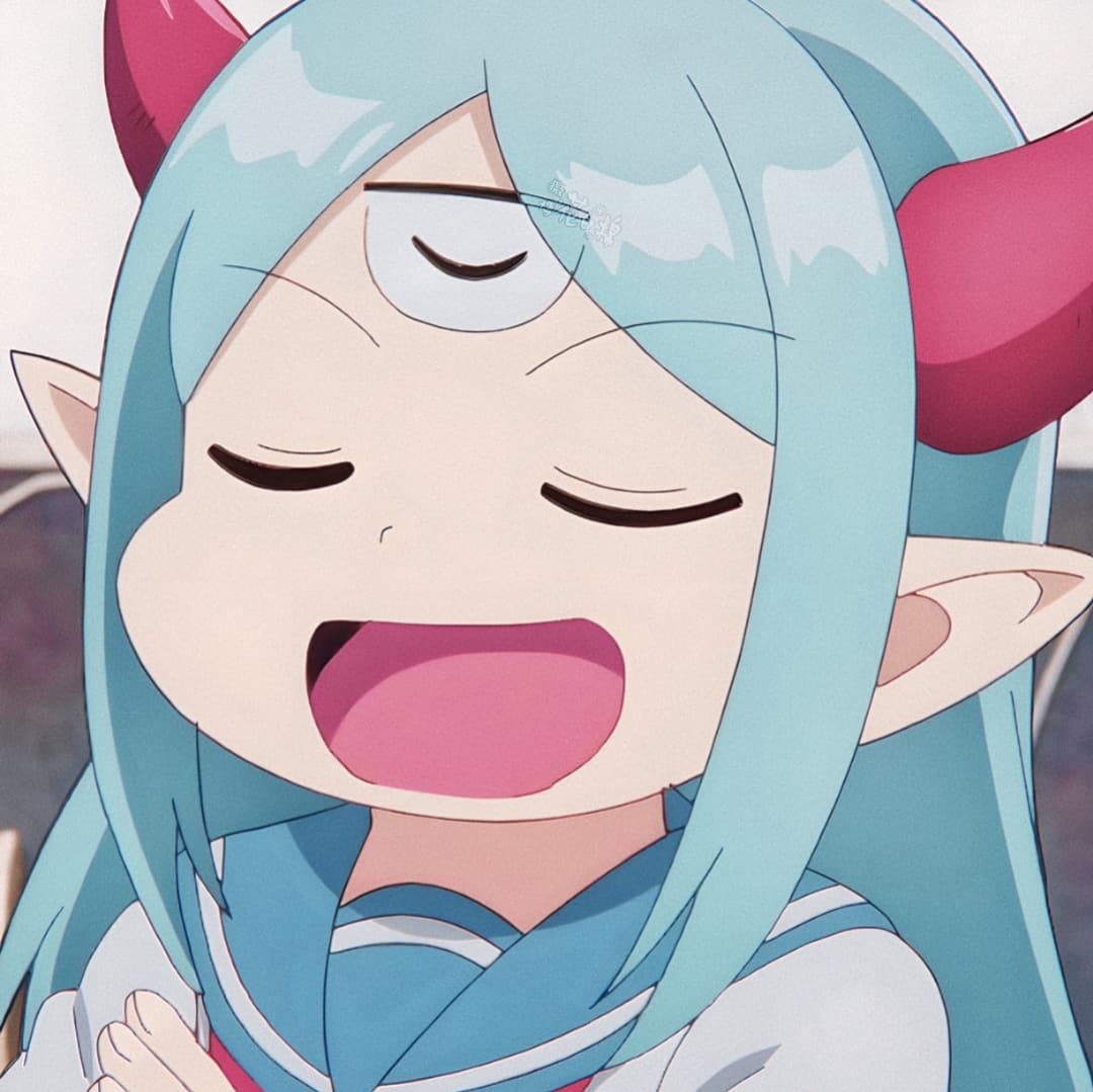 《LV1魔王与独居废勇者》魔王头像，三只眼动漫女生头像_2