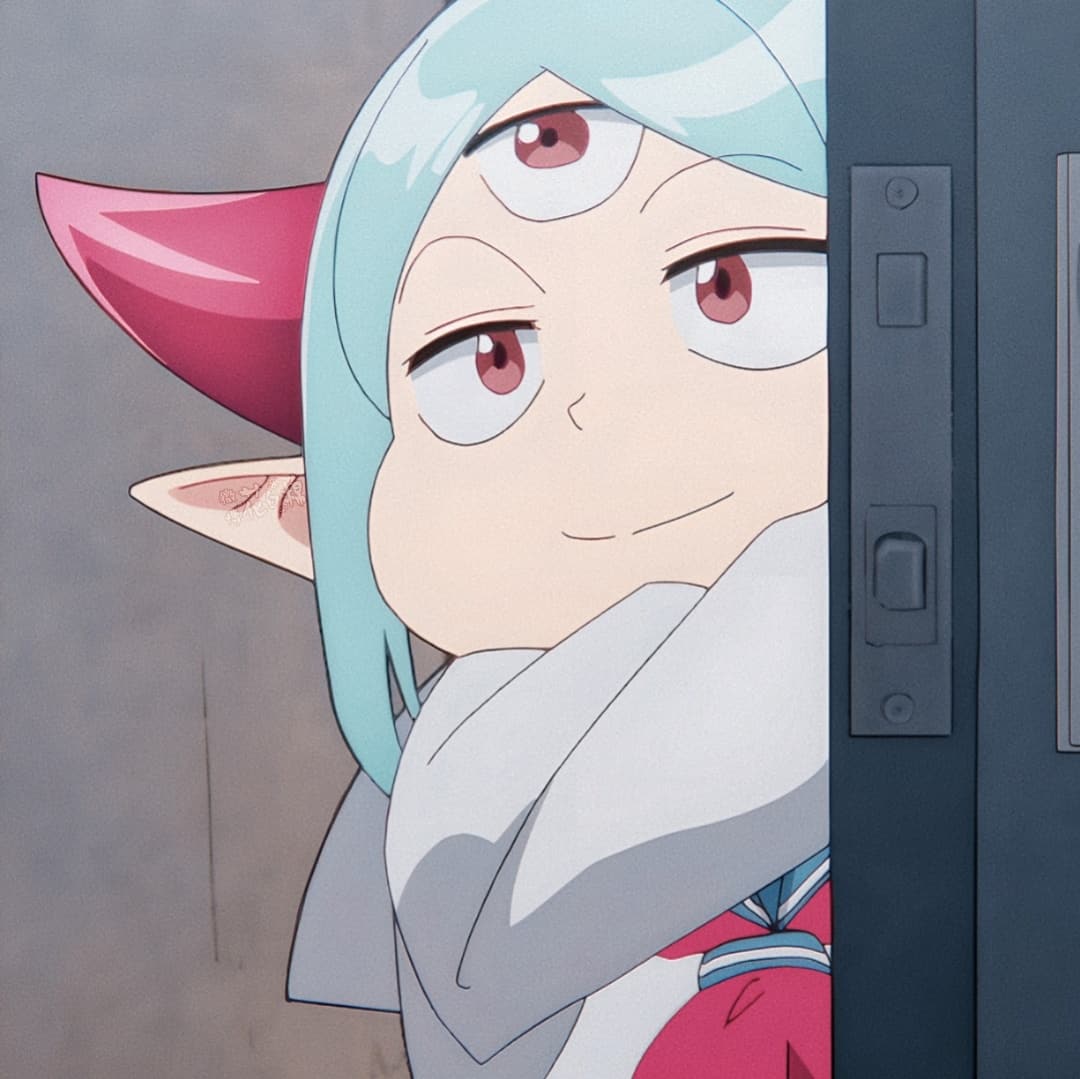 《LV1魔王与独居废勇者》魔王头像，三只眼动漫女生头像_3