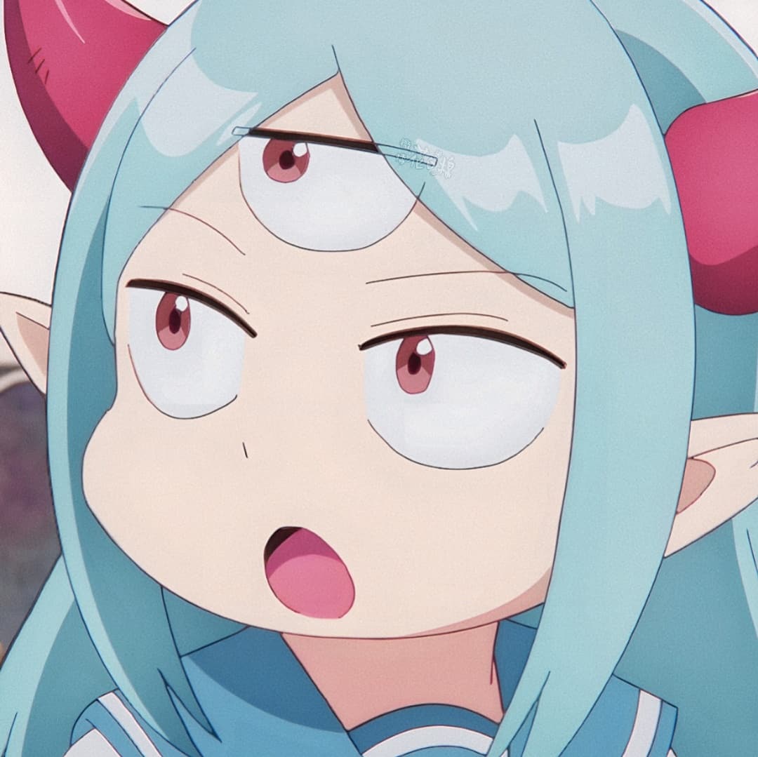 《LV1魔王与独居废勇者》魔王头像，三只眼动漫女生头像_7