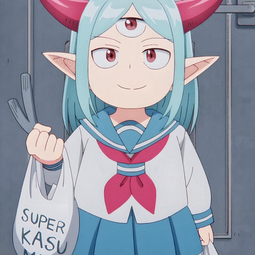 《LV1魔王与独居废勇者》魔王头像，三只眼动漫女生头像_9