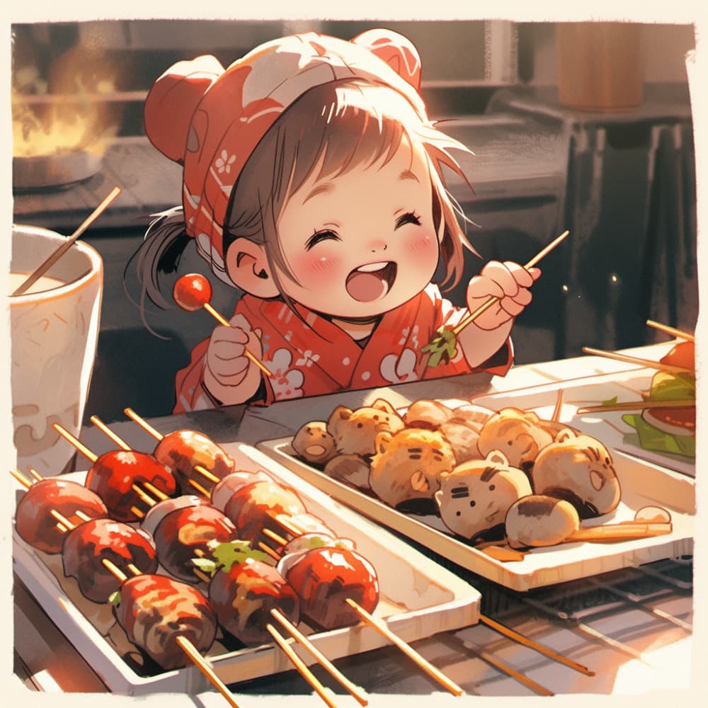 女孩美食Ai头像,做一个开心的吃货专属头像女生必备_1