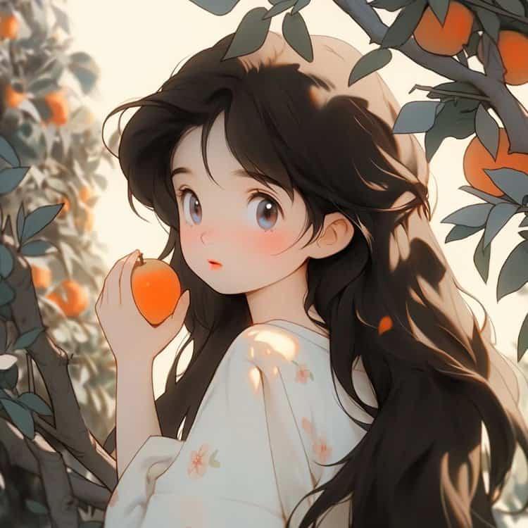 好运气换了会有好事发生的女生头像 柿柿如意心平气荷好运莲莲AI动漫女头_2