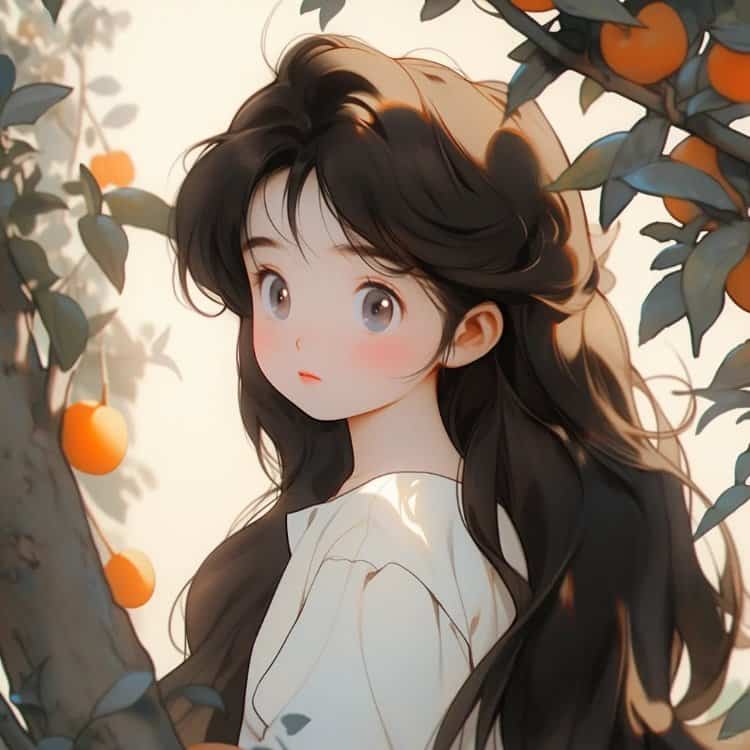好运气换了会有好事发生的女生头像 柿柿如意心平气荷好运莲莲AI动漫女头_4