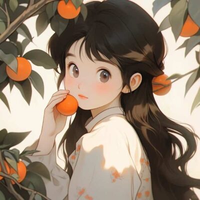 好运气换了会有好事发生的女生头像 柿柿如意心平气荷好运莲莲AI动漫女头