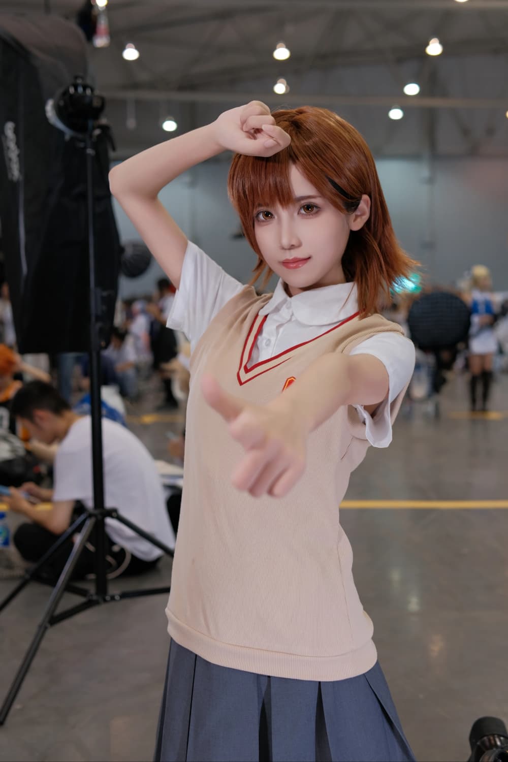 长发炮姐真人照片，炮姐御坂美琴cosplay_1