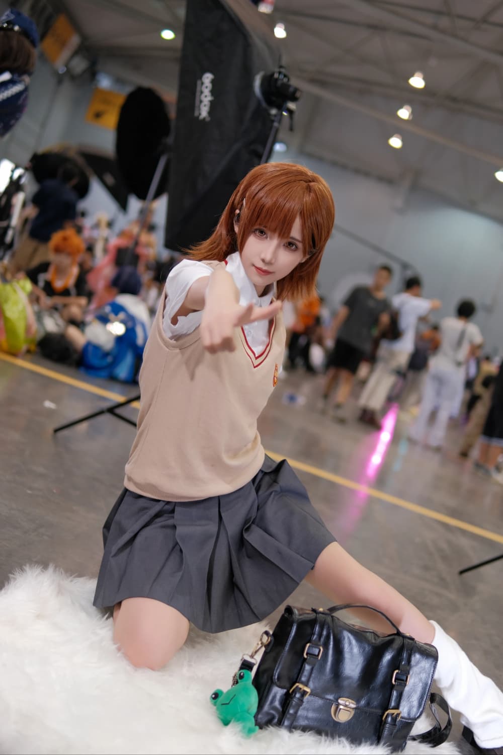 长发炮姐真人照片，炮姐御坂美琴cosplay_3