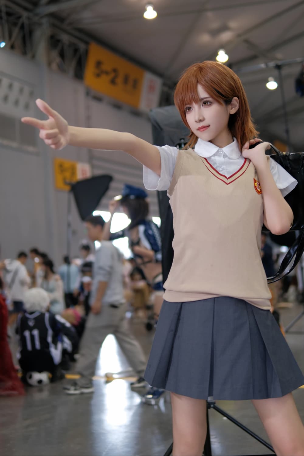 长发炮姐真人照片，炮姐御坂美琴cosplay_7