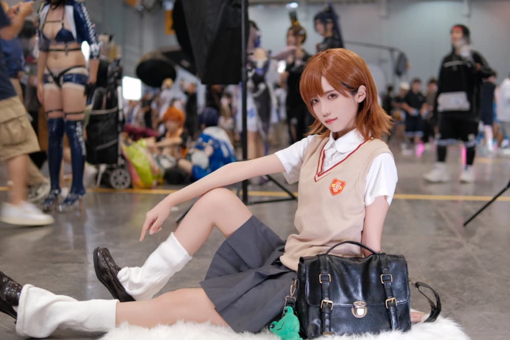 长发炮姐真人照片，炮姐御坂美琴cosplay_9