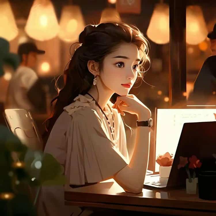 AI高贵温柔中年少女微信头像适合中年女性30岁一40岁淡雅女人头像_6