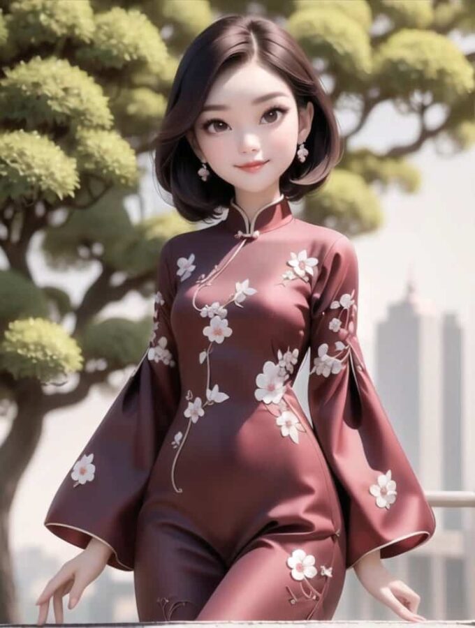 气质复古民国风旗袍动漫女生头像 30岁女人味十足的微信头像_6