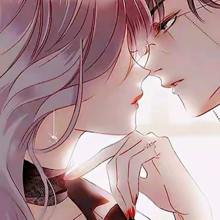 动漫看了脸红的禁欲系男女情头 超级撩人亲吻情侣头像_6
