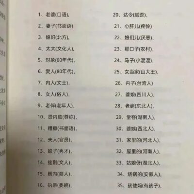 老婆有哪些浪漫的称呼？老婆的38种叫法