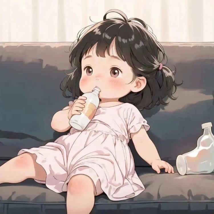 男孩女孩躺沙发吃喝睡躺平摆烂微信头像 葛优躺慵懒卡通头像_7