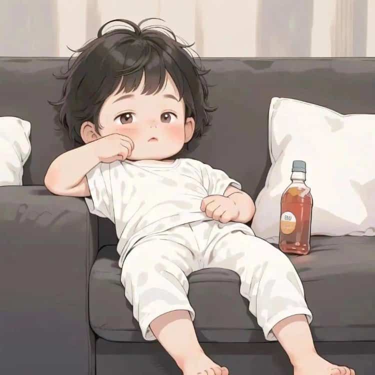 男孩女孩躺沙发吃喝睡躺平摆烂微信头像 葛优躺慵懒卡通头像_14