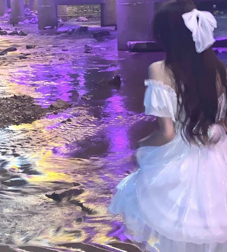 在逃公主系列女生长裙微信头像 穿裙子的女生背影头像_14