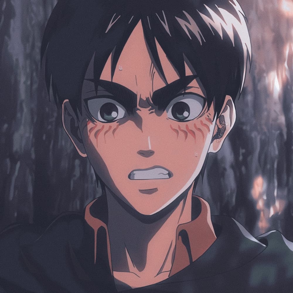 《进击的巨人》艾伦耶格尔头像，大眼睛帅哥动漫男头_4