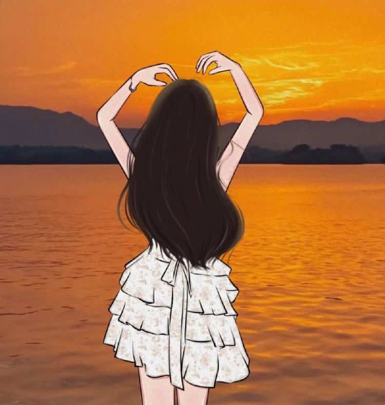 不露脸卡通动漫男女情侣头像 新郎新娘高级氛围感情头_7