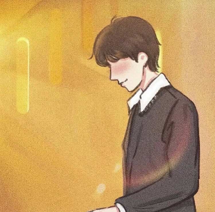 不露脸卡通动漫男女情侣头像 新郎新娘高级氛围感情头_4