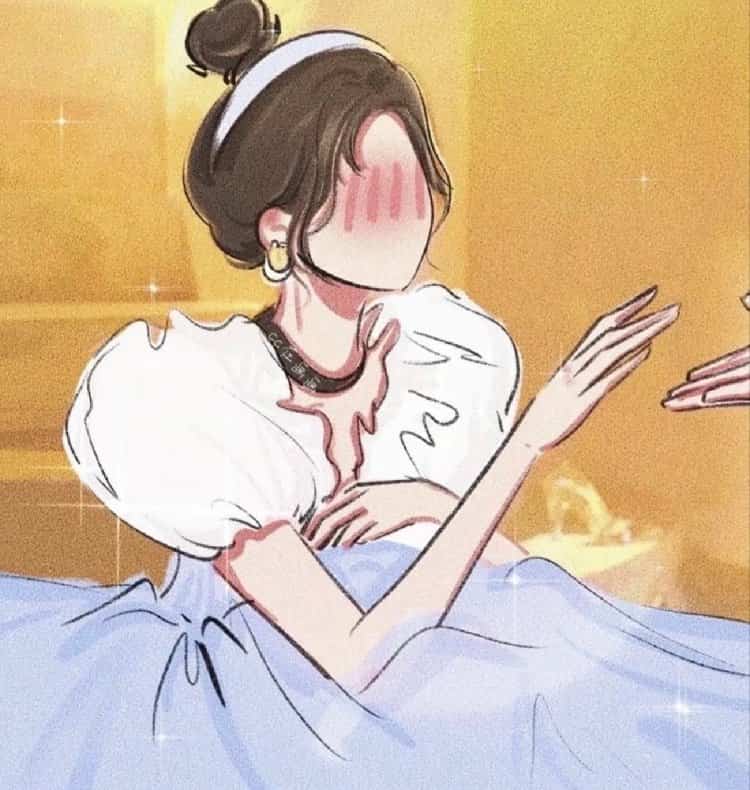 不露脸卡通动漫男女情侣头像 新郎新娘高级氛围感情头_3