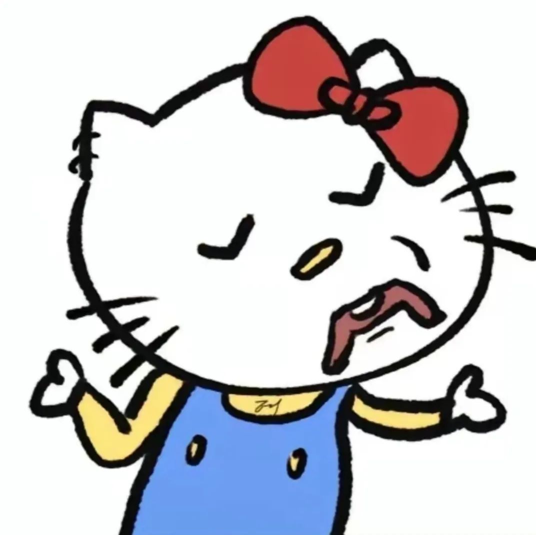 hello kitty猫搞怪头像 凯蒂猫恶搞表情可爱头像_6