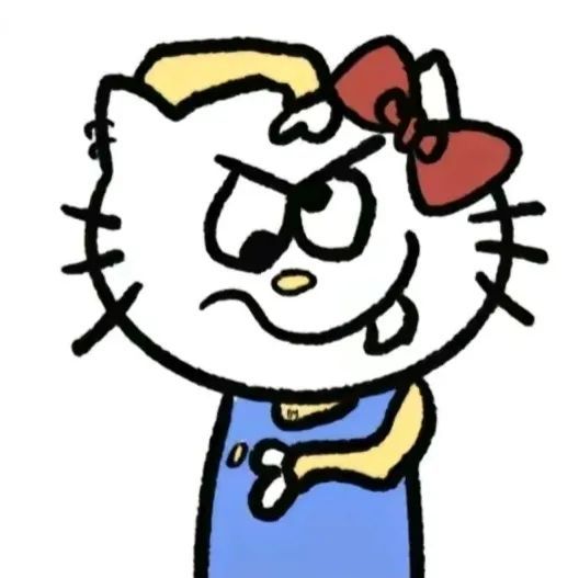 hello kitty猫搞怪头像 凯蒂猫恶搞表情可爱头像_5