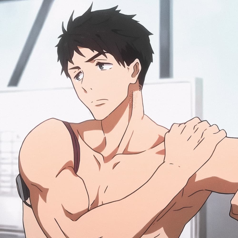 「free！男子游泳部」松冈凛 x 山崎宗介帅气头像_3