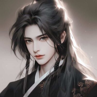 一眼就沦陷的古风长发男生头像 AI动漫唯美含情脉脉男头