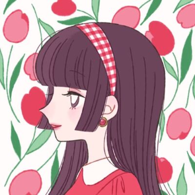 女孩卡通侧颜可爱头像,微信头像女卡通侧脸