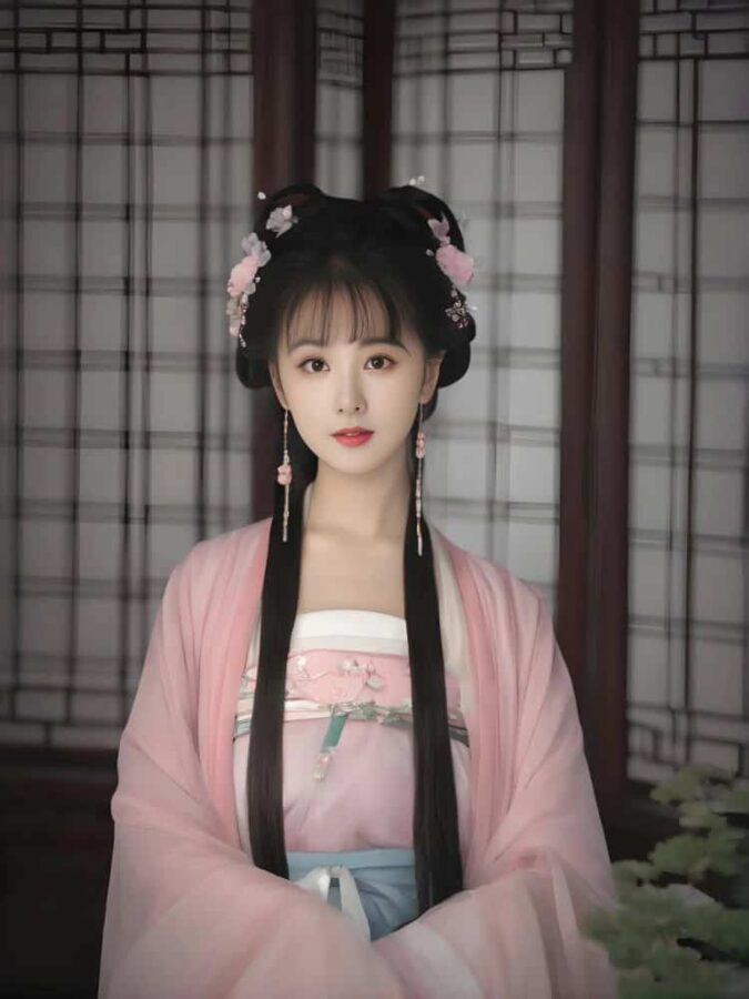 温柔甜美汉服女孩微信头像 AI动漫古风汉服中式女生头像_2