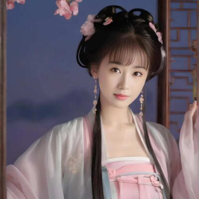 温柔甜美汉服女孩微信头像 AI动漫古风汉服中式女生头像