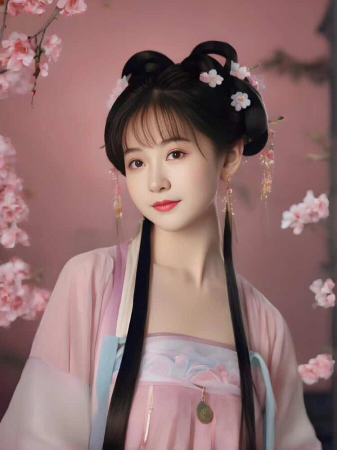 温柔甜美汉服女孩微信头像 AI动漫古风汉服中式女生头像_10