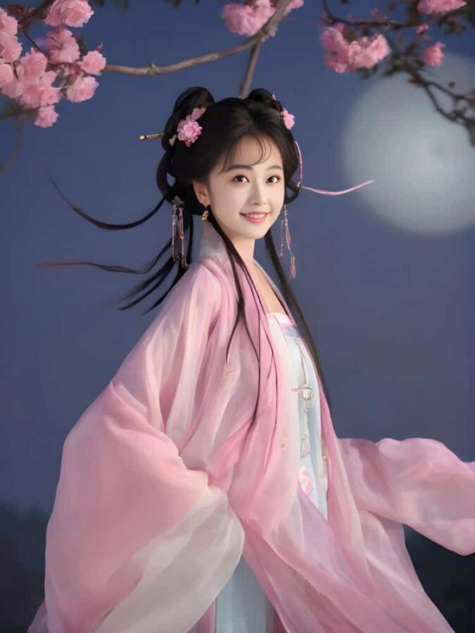 温柔甜美汉服女孩微信头像 AI动漫古风汉服中式女生头像_12