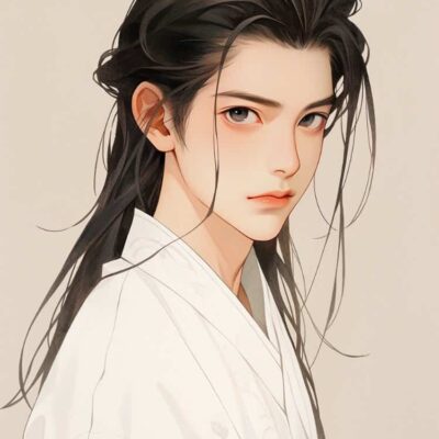黑白衣长发古风男生头像 雅正君子倾城绝代古装美男微信头像