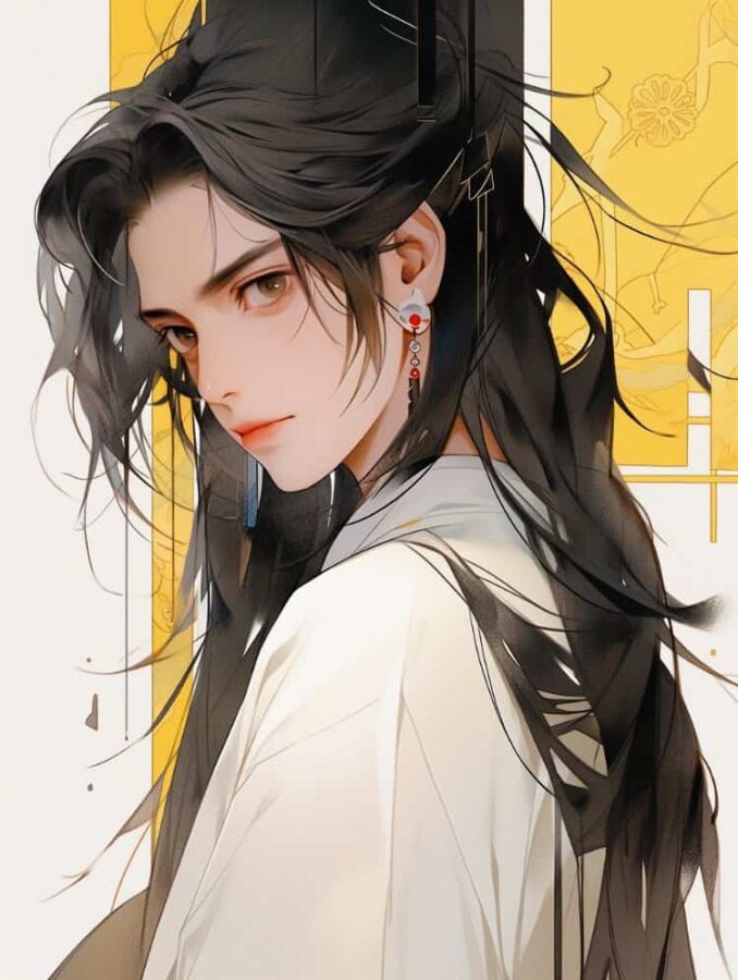 黑白衣长发古风男生头像 雅正君子倾城绝代古装美男微信头像_6