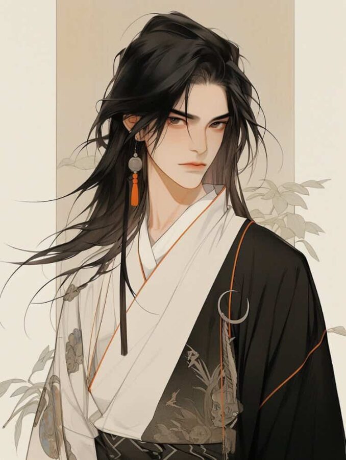 黑白衣长发古风男生头像 雅正君子倾城绝代古装美男微信头像_7