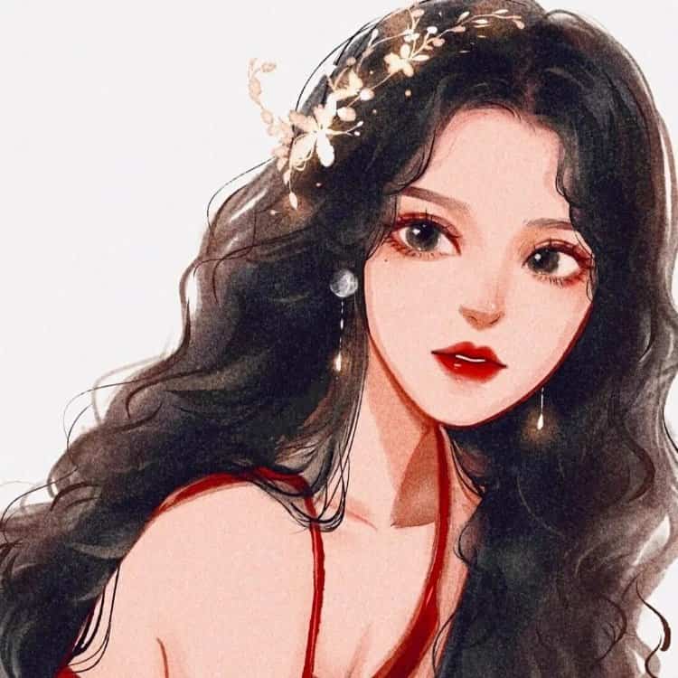 高级忧伤又冷酷的女生头像 手绘漫画风气质女头_6