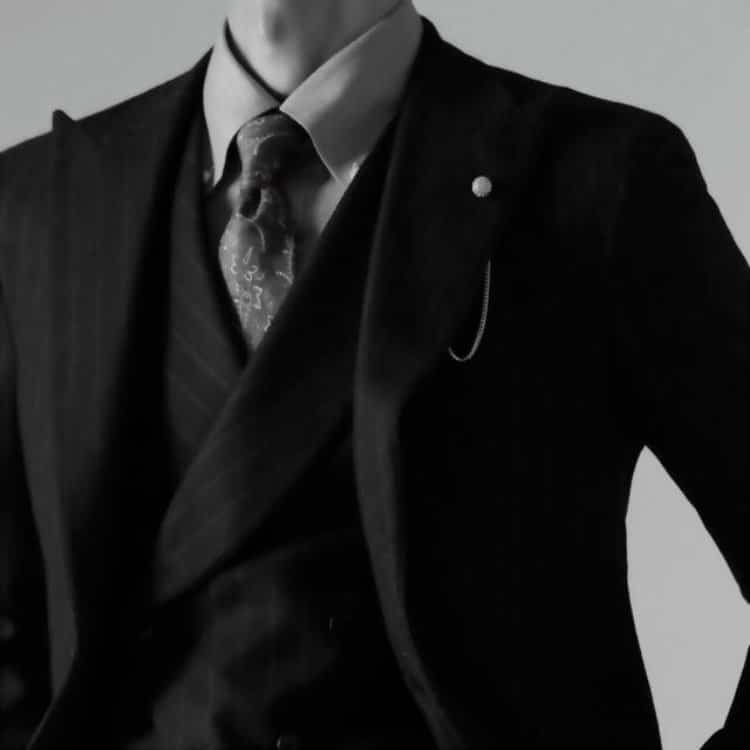 成熟男人西装商务风部位男头高清图 优质黑白色调男生头像_18