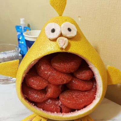 美食柚子鸡图片,是手工工艺品还是美食