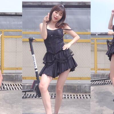 小姐姐大跳so crazy跳舞时突然内衣滑了