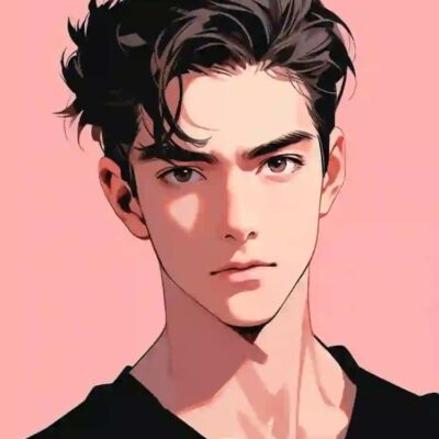 30岁短发有男人味的成熟男人动漫微信头像 AI猛男粉背景男生头像