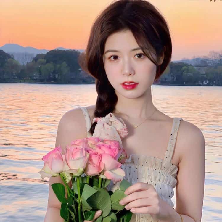 适合长期不换的真人女头 温柔娇小女孩专属干净微信头像_26
