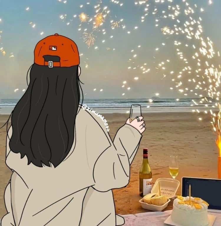 适合秋天的手绘文艺风女生微信头像 清新森系气质女头_1
