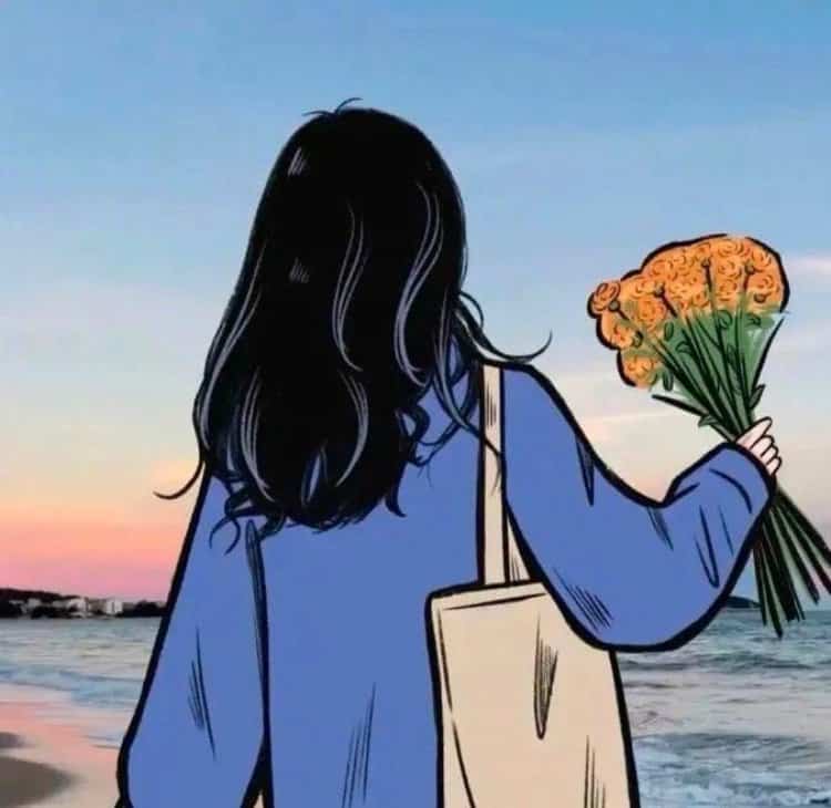 适合秋天的手绘文艺风女生微信头像 清新森系气质女头_9