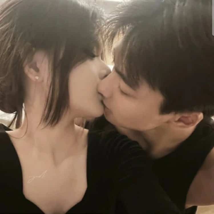 情侣嘴对嘴亲亲抱抱真人情头 超A禁欲系情侣头像_23