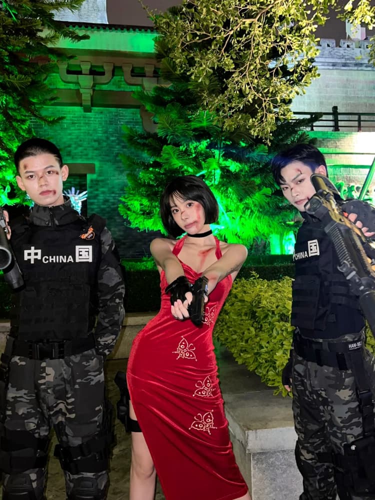 小姐姐万圣节COS生化危机艾达王_7