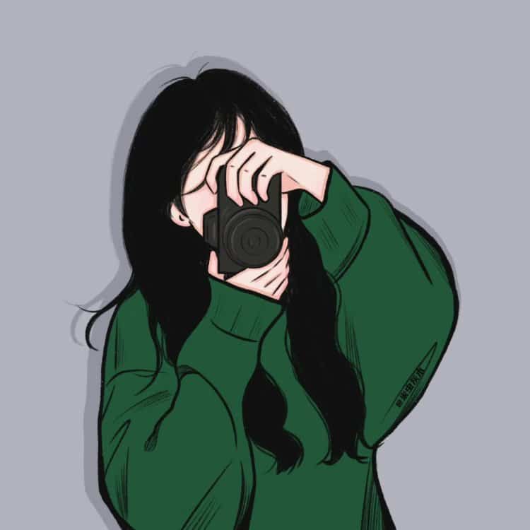 小众个性手绘微信头像 小众又好看比较酷的不露脸女生头像_7