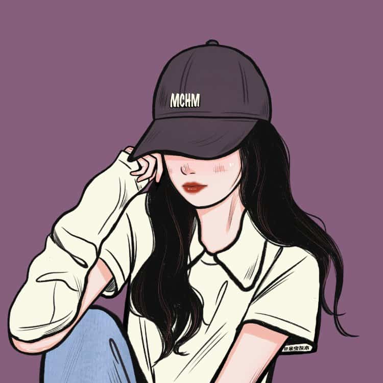 小众个性手绘微信头像 小众又好看比较酷的不露脸女生头像_15